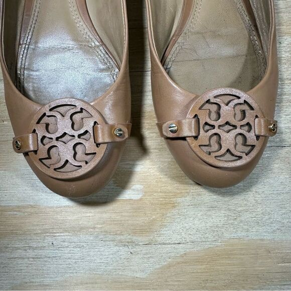 Tory Burch Tan Leather Ballet Flats Women’s Size 8.5 - Picture 5 of 9
